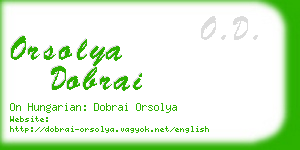 orsolya dobrai business card